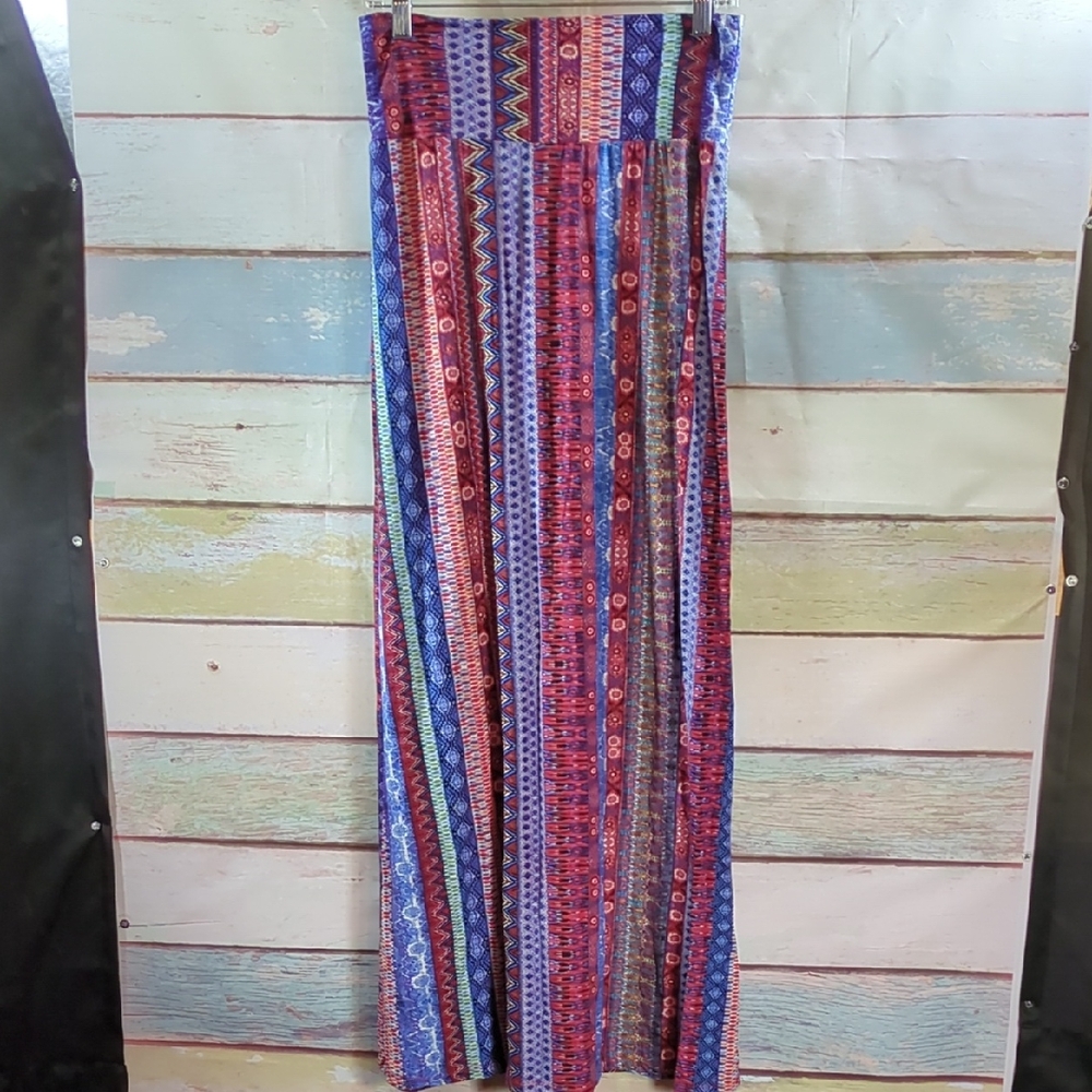 APII Colorful Patterned Maxi Skirt